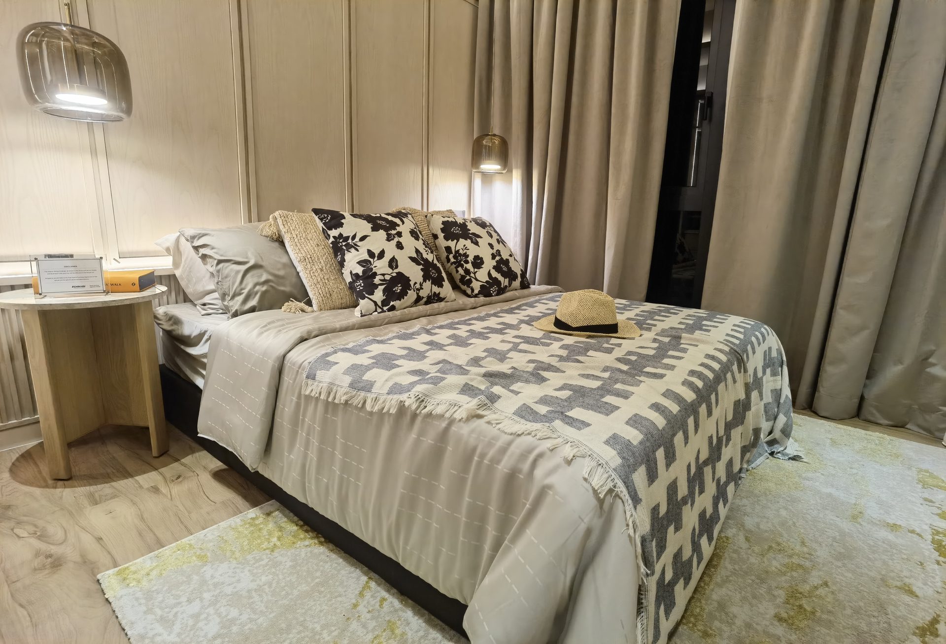 Aricia Residences show unit — bedroom, actual photo