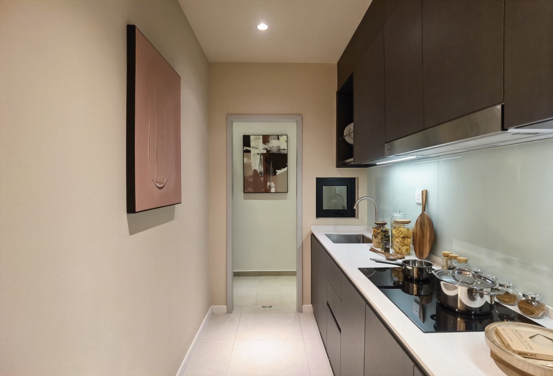 Aricia Residences show unit — kitchen, actual photo